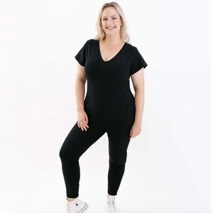 SUNDAY ROMPER IN MIDNIGHT BLACK Size L